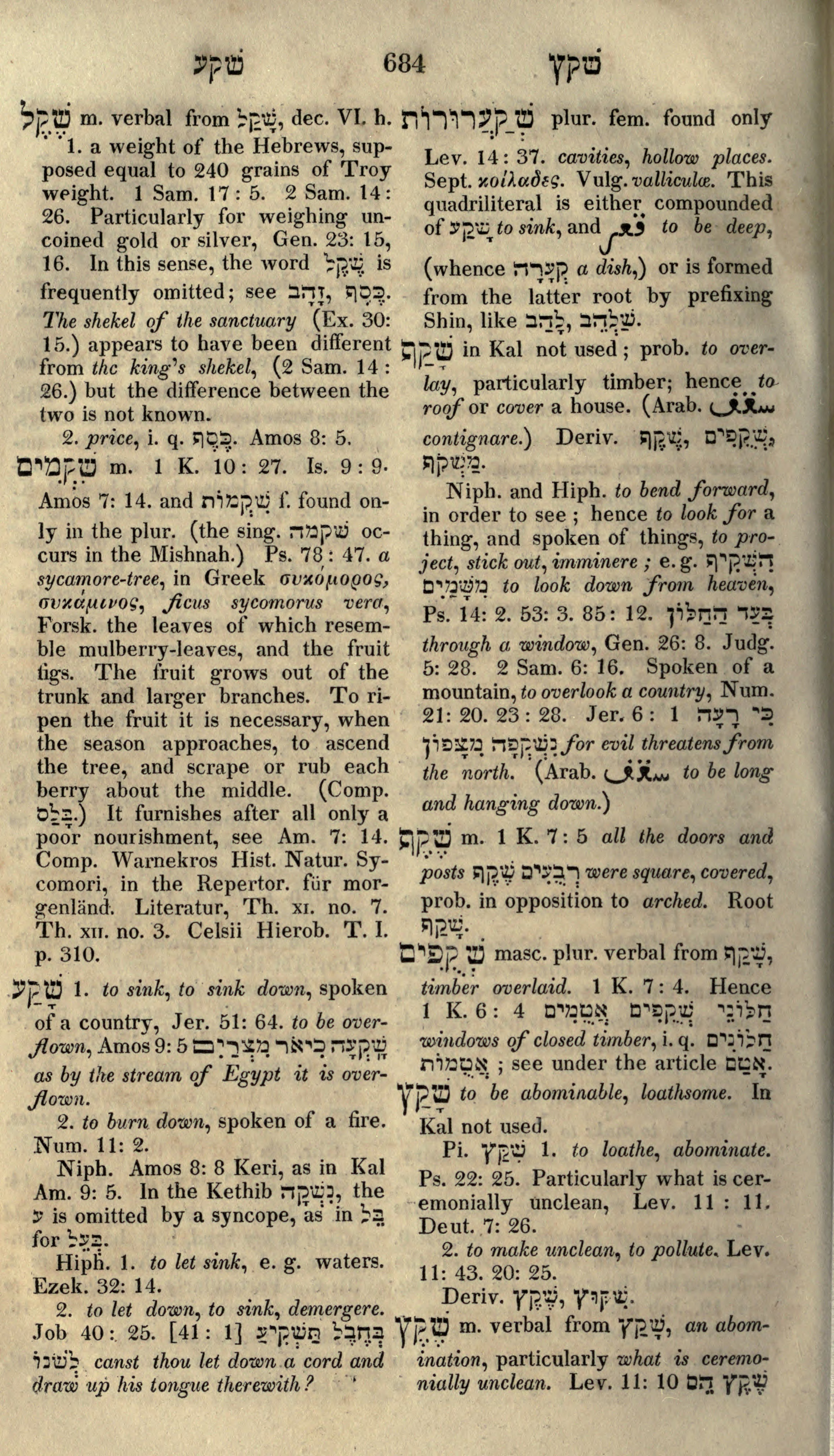 Gesenius Lexicon Page 698