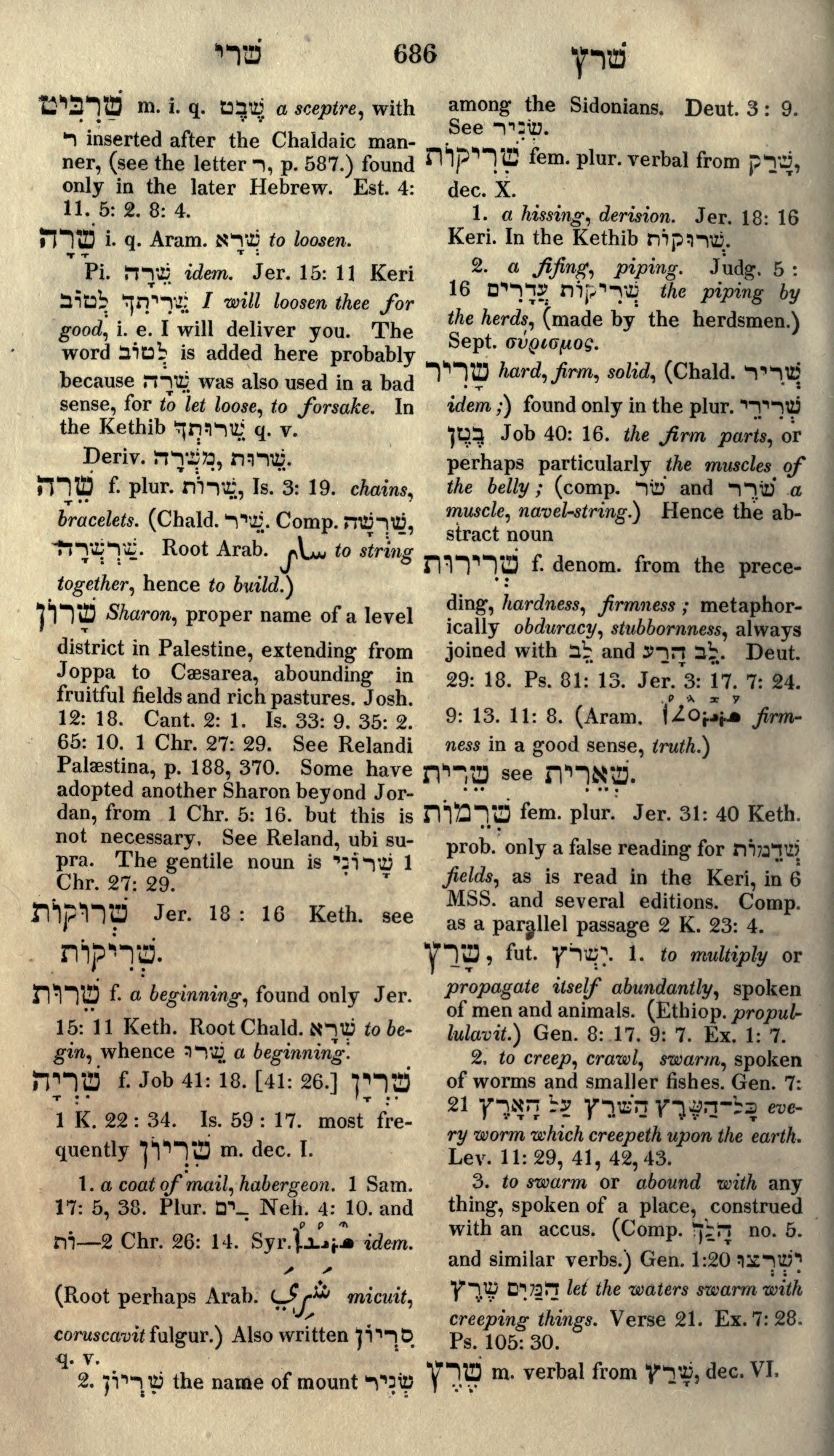 Gesenius Lexicon Page 700