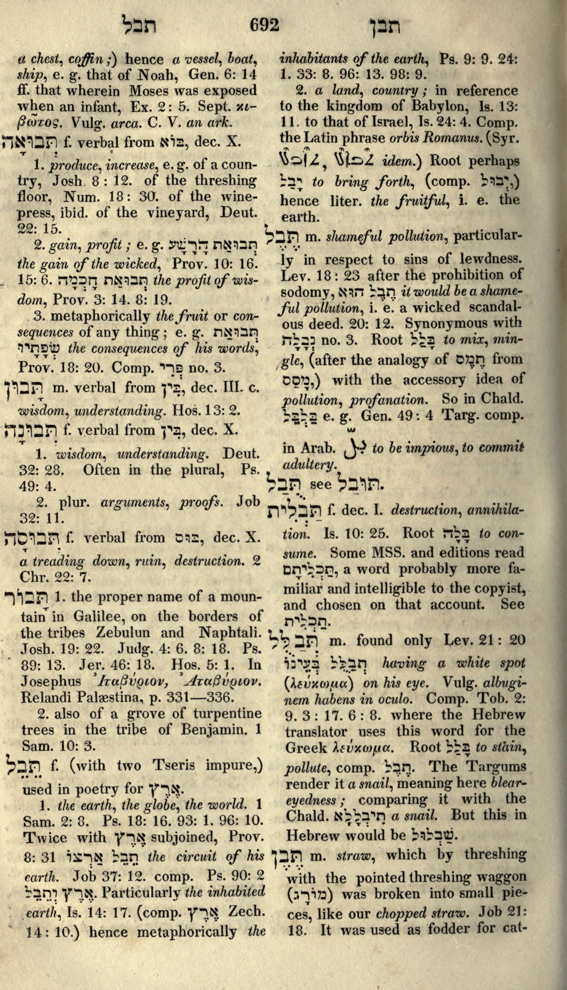 Gesenius Lexicon Page 706
