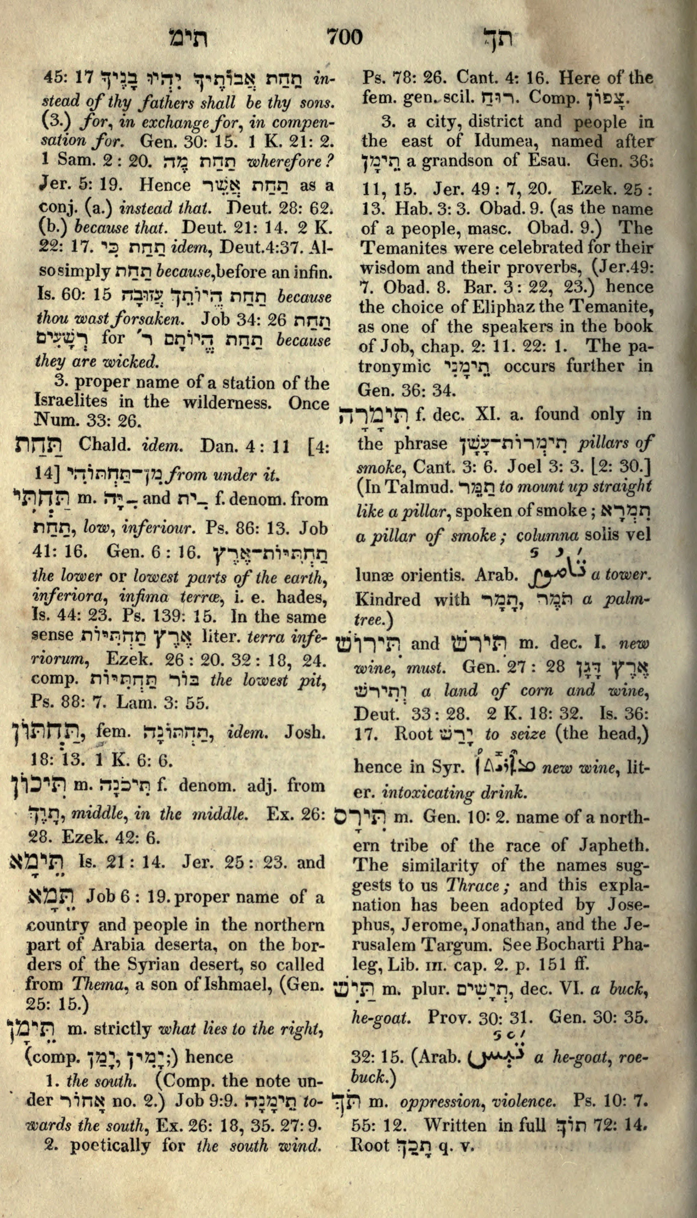 Gesenius Lexicon Page 714