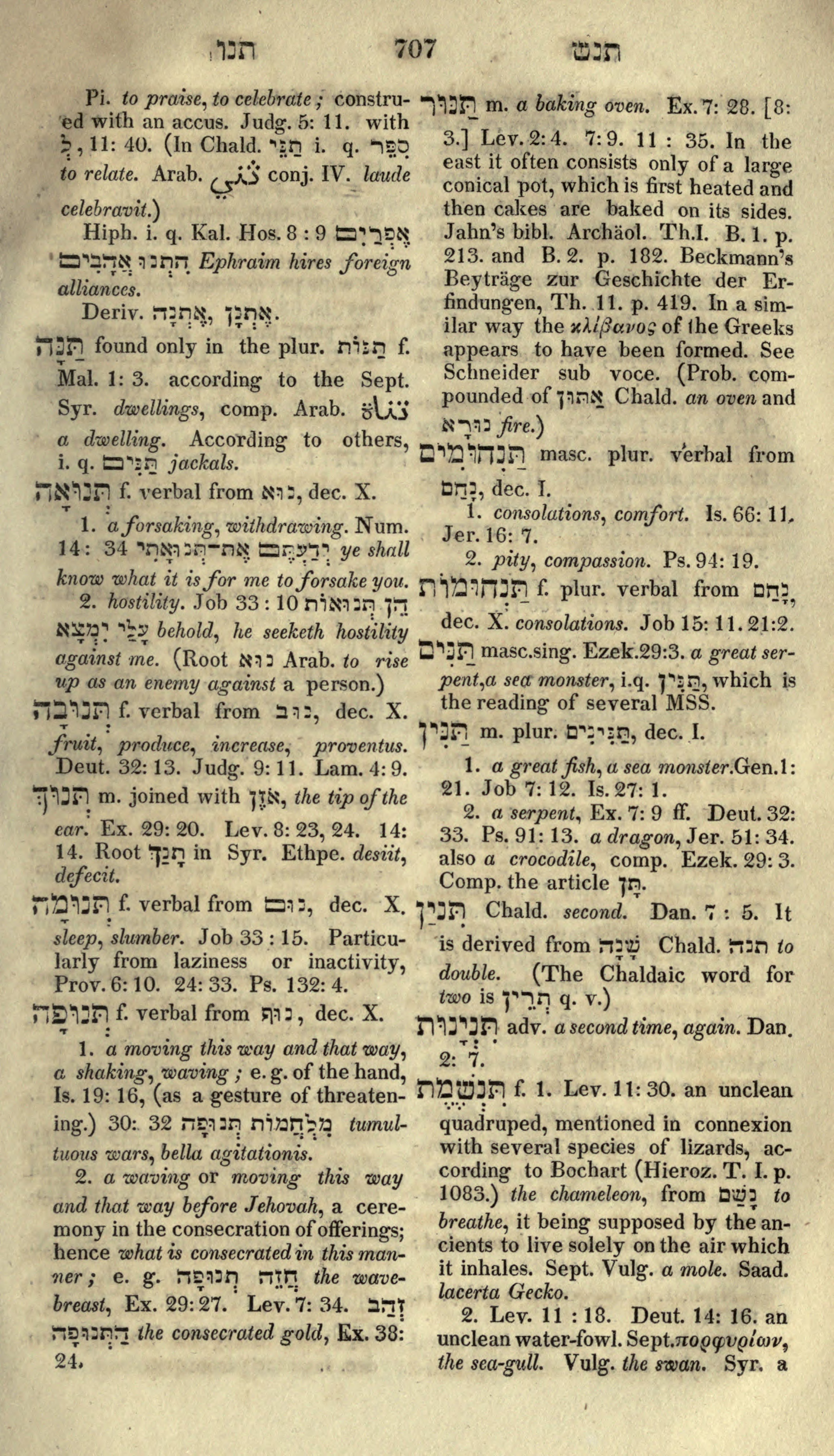 Gesenius Lexicon Page 721
